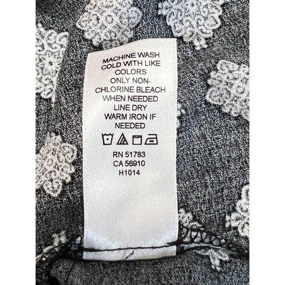 Unbranded Longline Tunic Top Size M Black White Embroidered Sleeve Paisley Boho - Picture 9 of 16